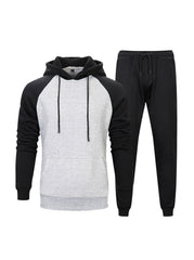 Mark Drawstring Hoodie Sweater With Elastic Waist Sweatpants