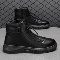 Italian High-top Casual Martin Leather Boots