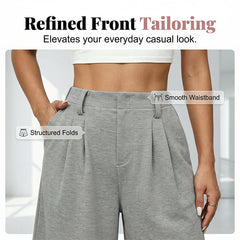 Women's High Waisted Pleated Casual Shorts