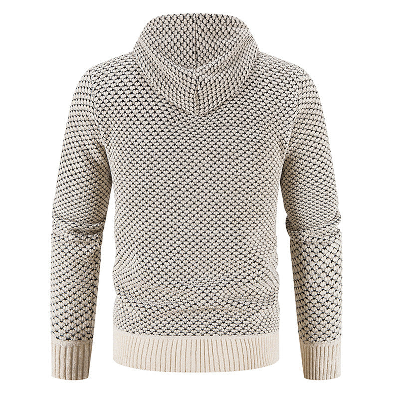 Men's Ribbed Knit Warm Cardigan Sweater