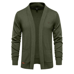 Men's Casual Vintage Style V Neck Open Front Cardigan