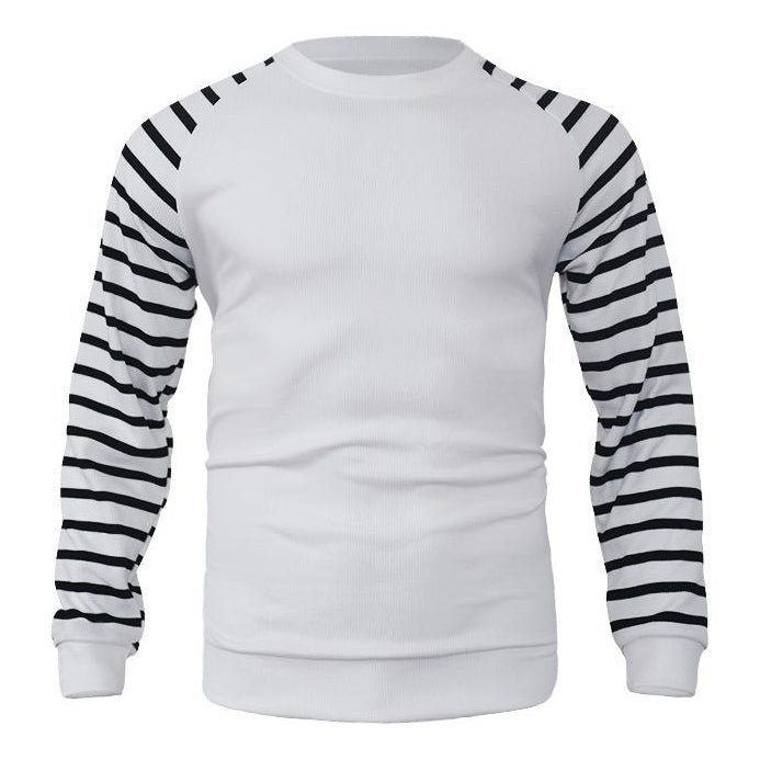 Men's Waffle Patchwork Pullover Raglan Sleeves Sweatershirt