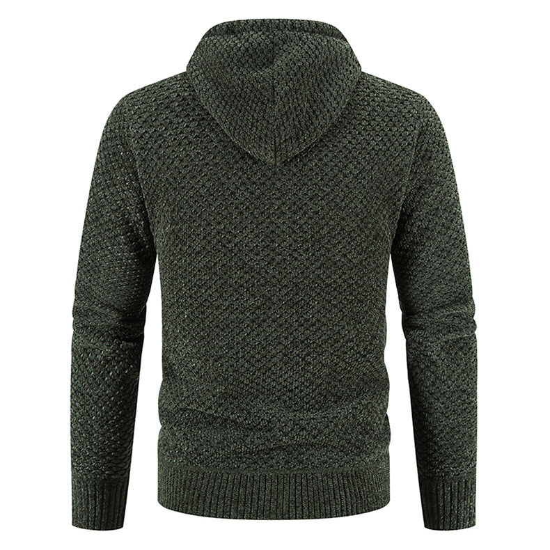 Men's Ribbed Knit Warm Cardigan Sweater