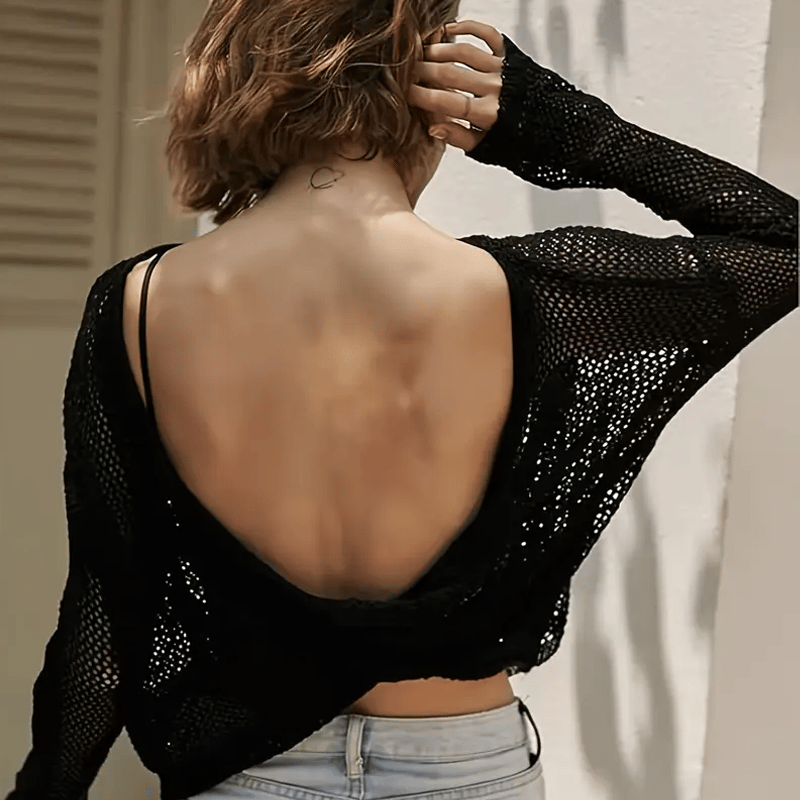 Women’s Solid Color Wireless Backless Bra