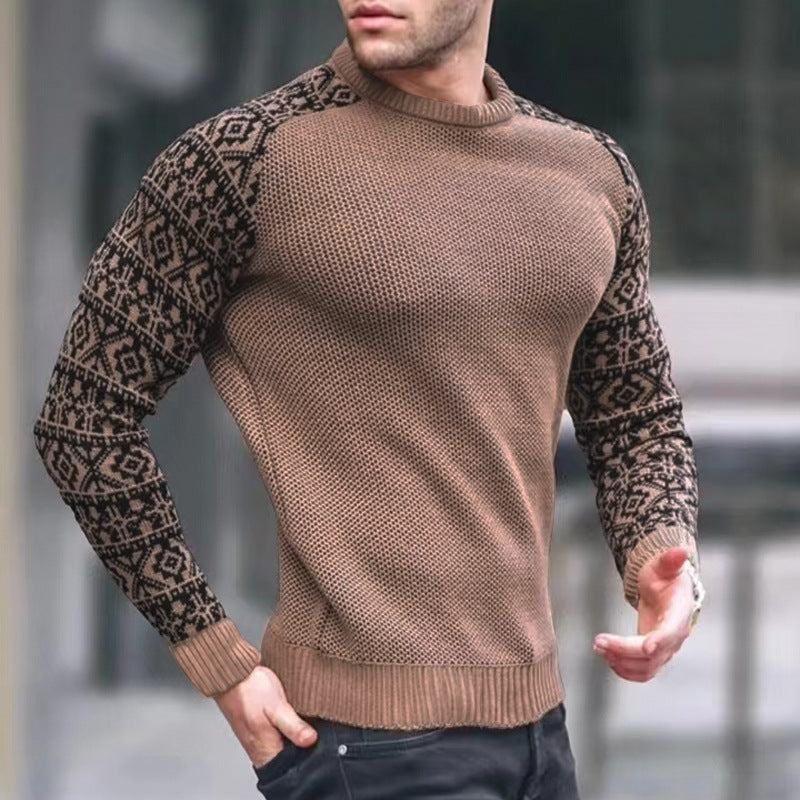 Men's Pullover Casual Long Sleeve Round Neck Sweater