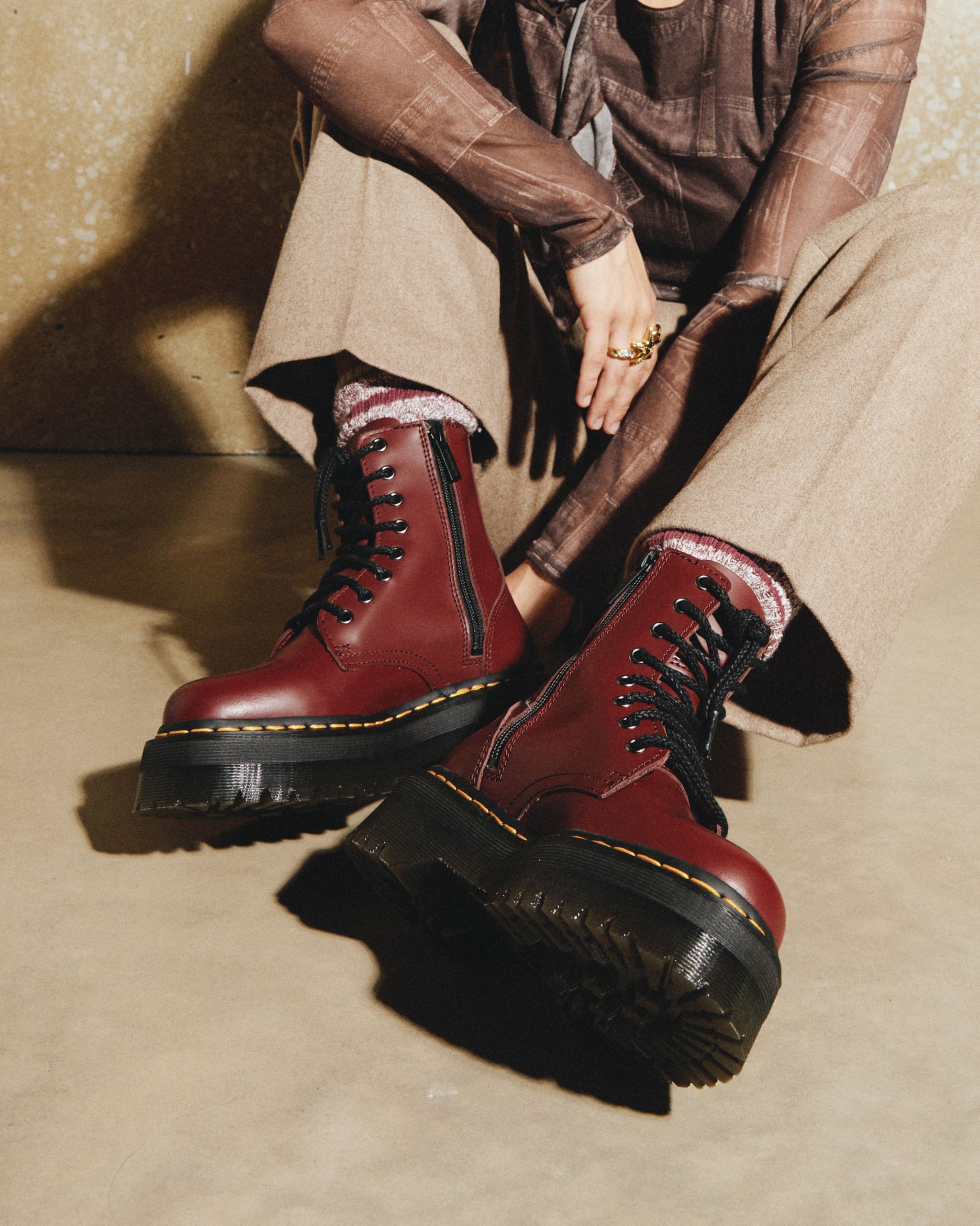 Jadon SmoothLeather Platform Boots