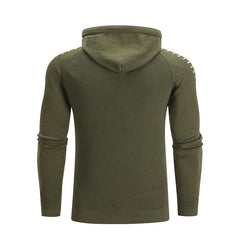Men's Pullover Solid Color Patchwork Hooded  Sweater Casual Daily Outdoor