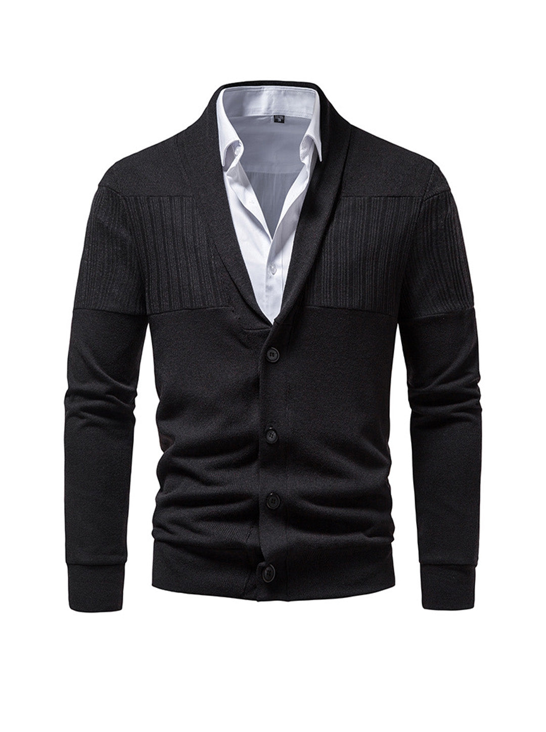 Brent Patchwork Casual Cardigan (shirt not included)
