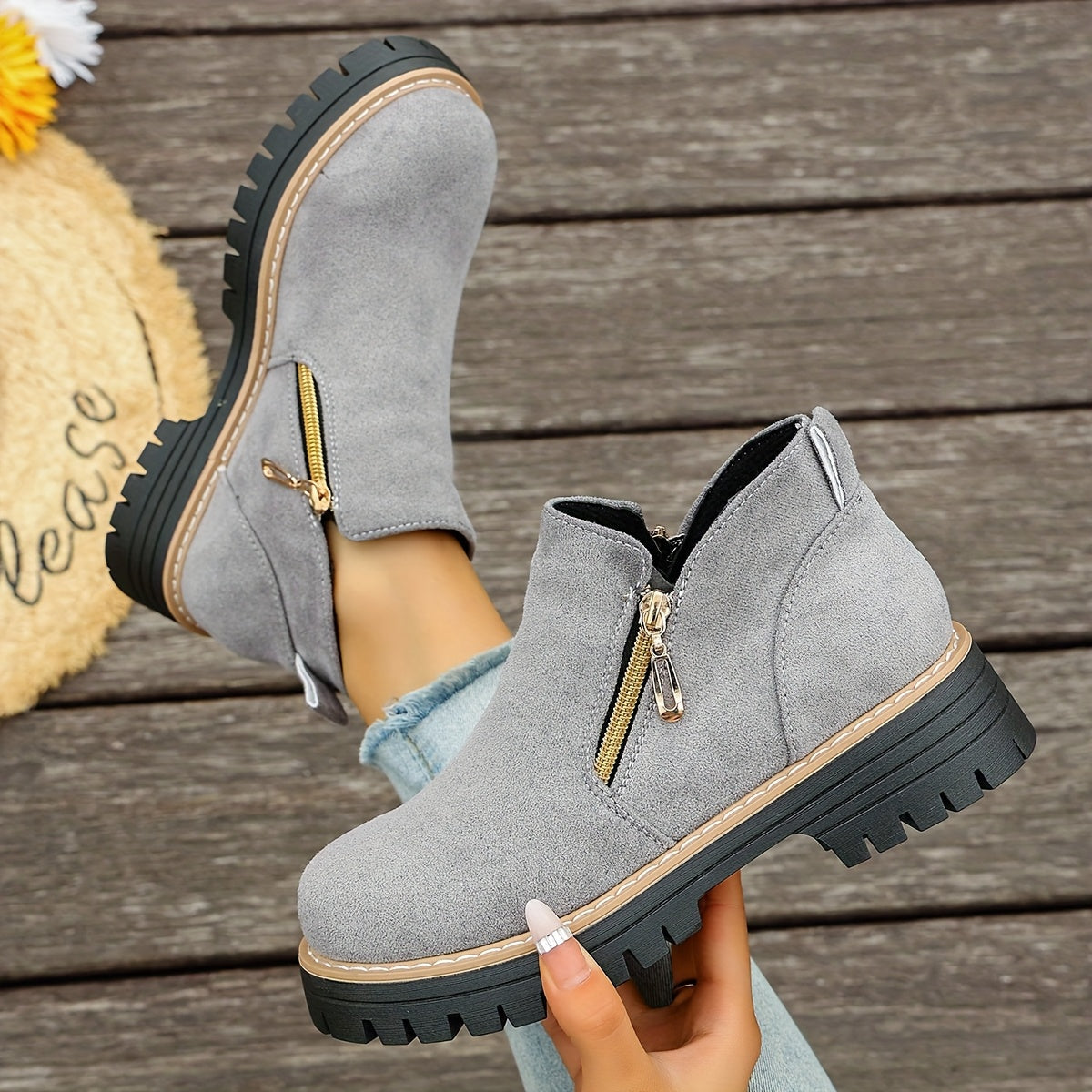🔥Last Day Promotion 50% OFF - Women's Chunky Platform Ankle Boots