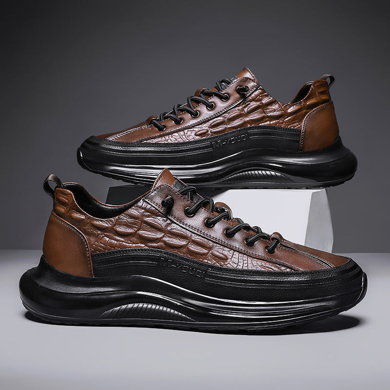 Men's Casual Cowhide Air Cushion Sneakers