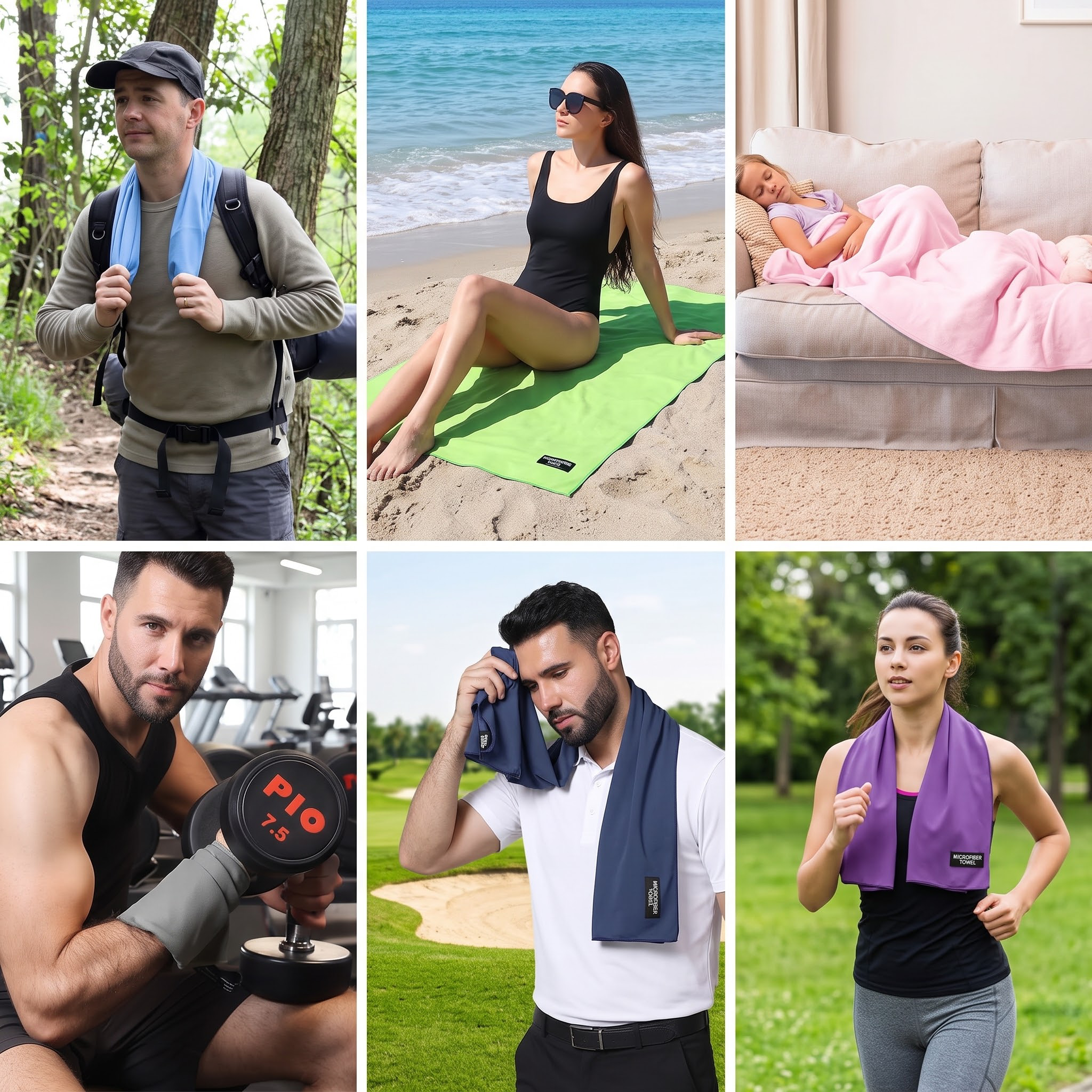 Microfiber Towel Quick Dry Camping & Travel & Gym Towel