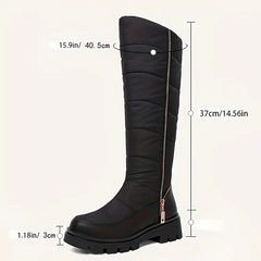 Women's Winter Waterproof Boots - Thick Insulated Snow Boots with Non-Slip Rubber Sole