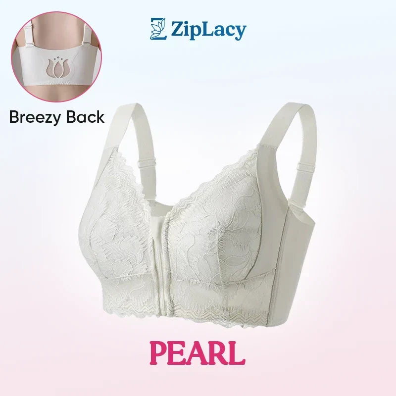 ZipLacy - CHRISTMAS SALE 70% OFF - Ultra Soft Front Zip Wireless Lifting Bra