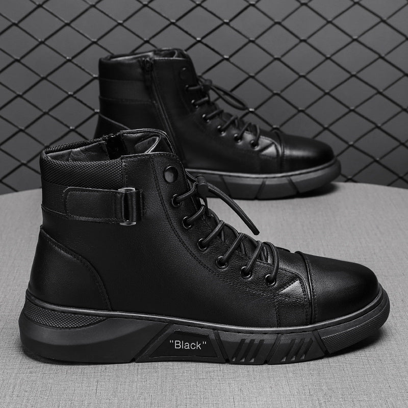 Italian High-top Casual Martin Leather Boots