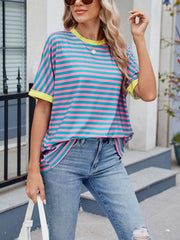 💖Women Summer Oversized Tops Striped Casual T-shirt