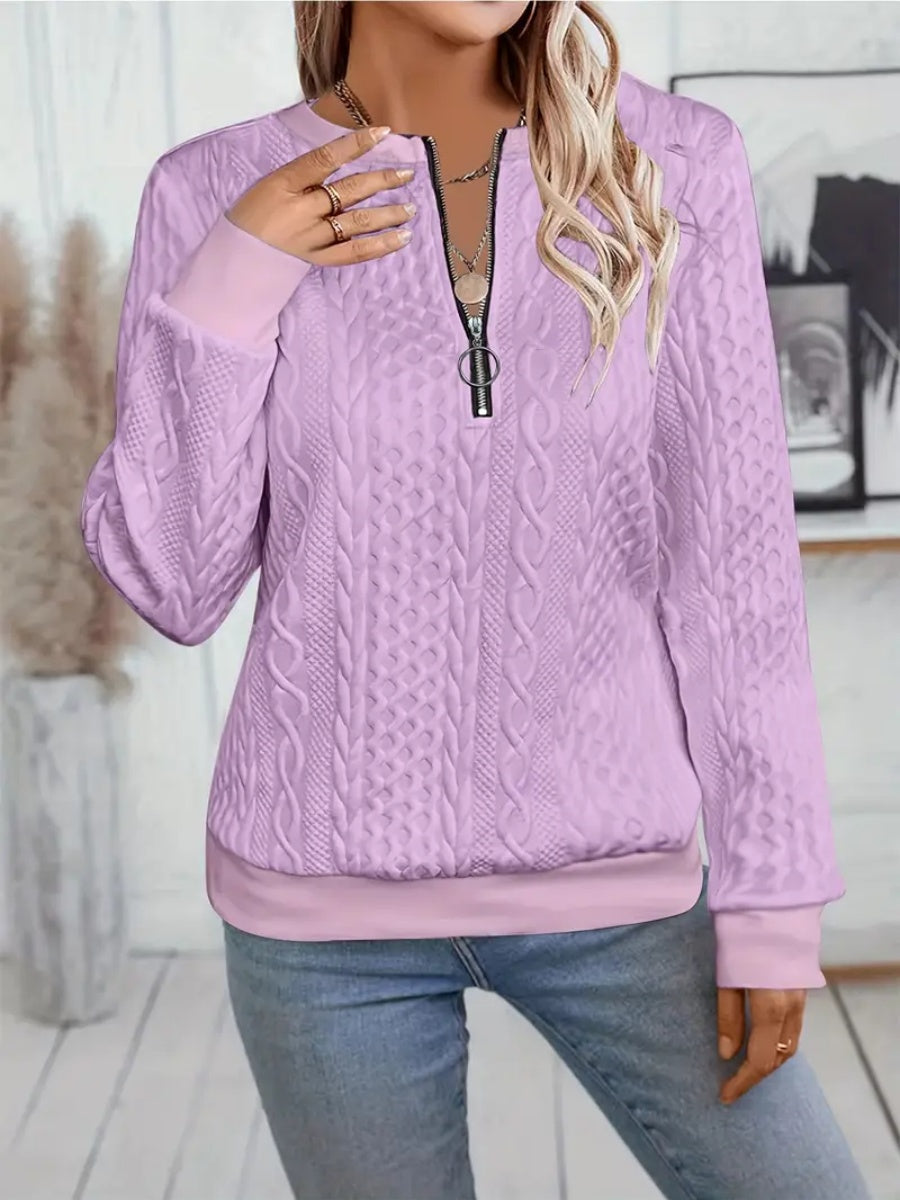 ✨Best-1 Sale Sweatshirt 2025✨Women's Elegant Snake Print Zip-Up Sweatshirt Long Sleeve Round Neck Casual Pullover