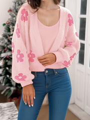 ✨Top-1 Sale Cardigan 2025✨|Women Fall/Winter Lightweight Floral Open Knit Cardigan