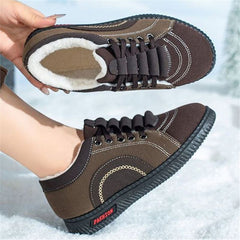 Women's Winter Fleece-lined Warm Non-slip Soft-soled Cotton Shoes