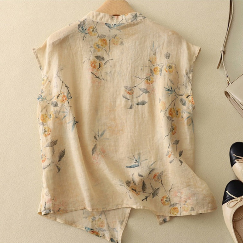 AMANDA LINEN TOP