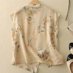 AMANDA LINEN TOP
