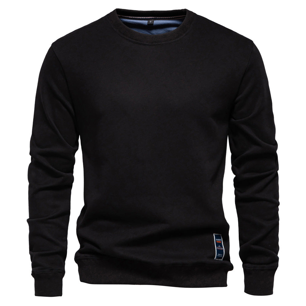 Men's Casual Solid Color Knit Crew Neck Sweater