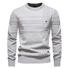 Men's Striped Crewneck Pullover Sweater