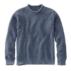 Men's Solid Color Casual Crew Neck Long Sleeves Sweater