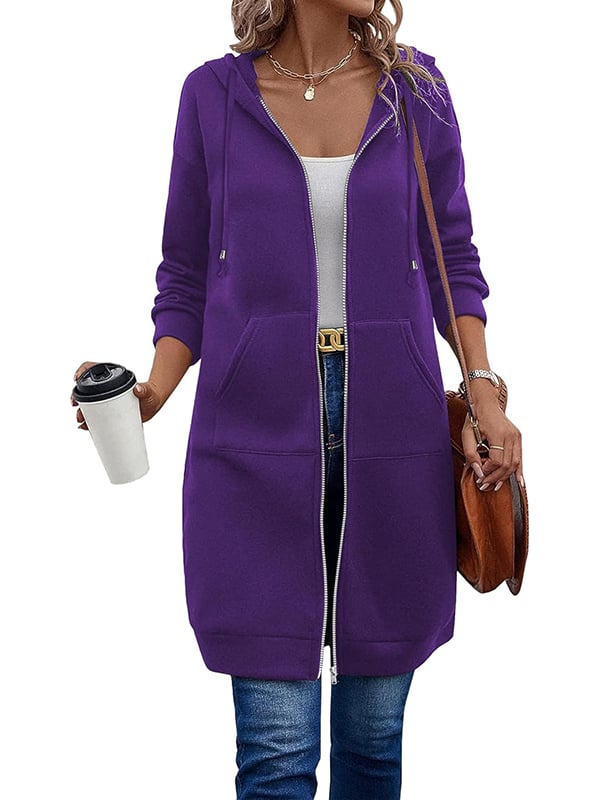 🔥Best-1 Sale Longwear🔥Women Fall/Winter 2025 Casual Zip up Fleece Hoodies