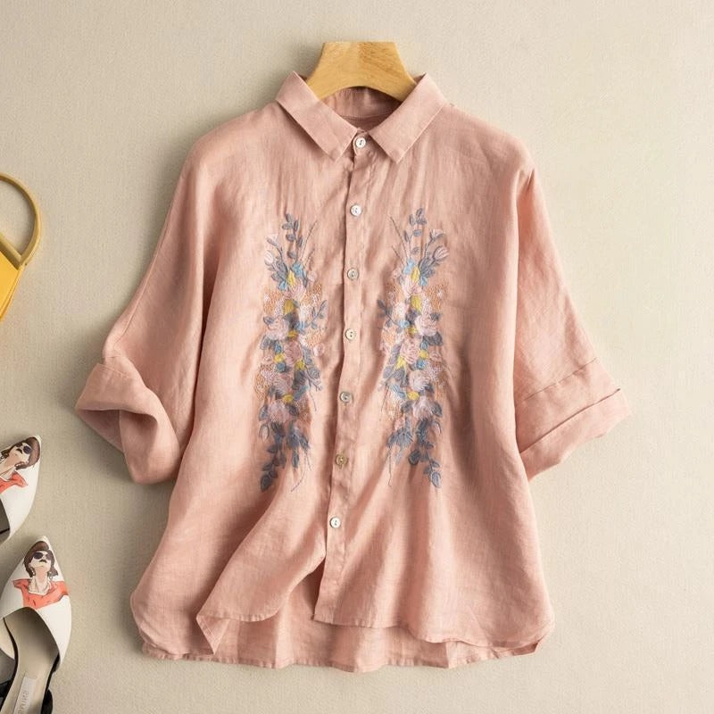 BETTY LINEN BLOUSE