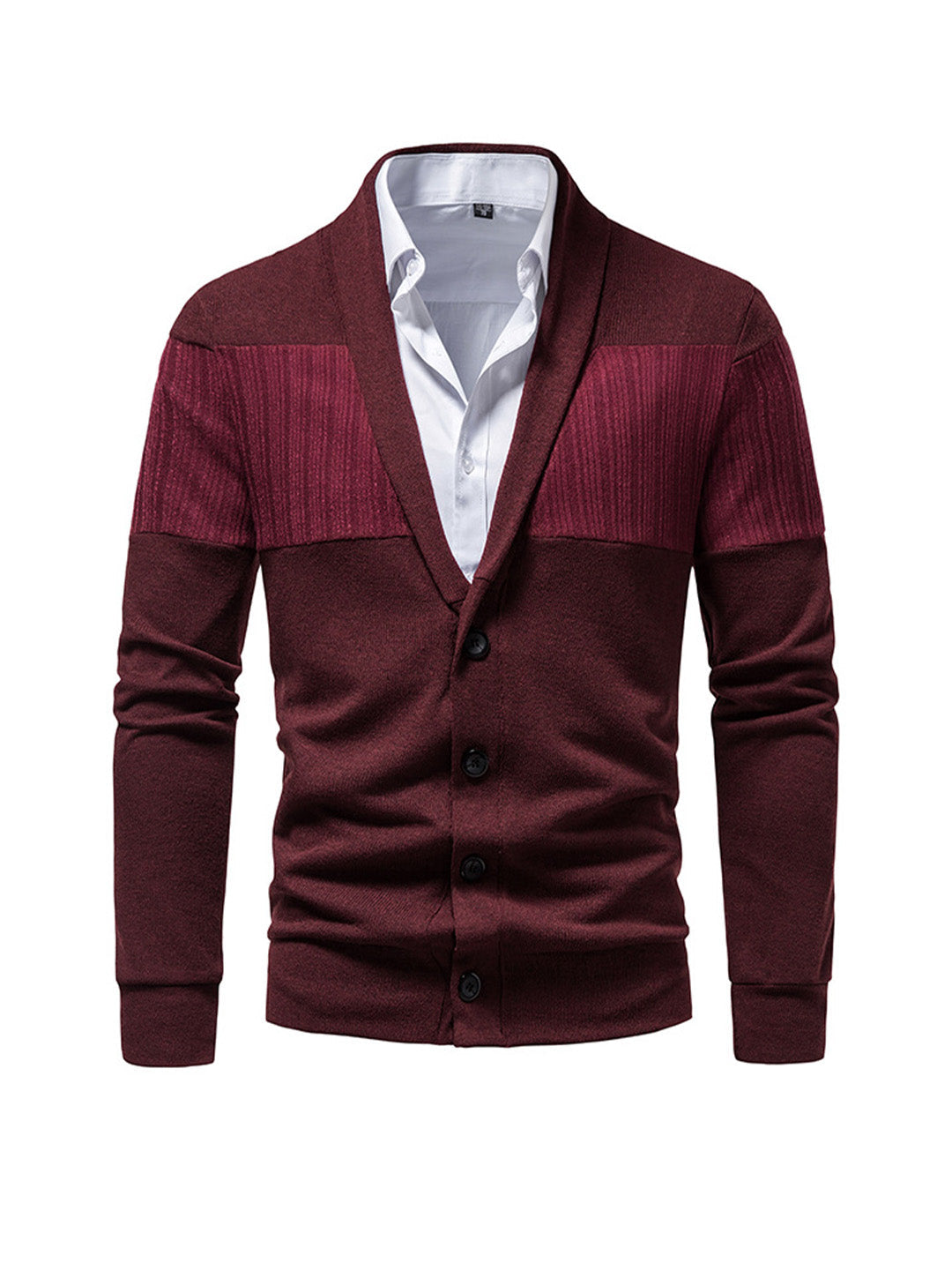 Brent Patchwork Casual Cardigan (shirt not included)