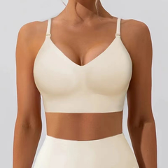 Women’s Solid Color Wireless Backless Bra