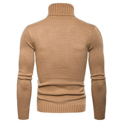 Men's Pullover Turtleneck Cable Basic Knit Sweater