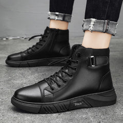 Italian High-top Casual Martin Leather Boots