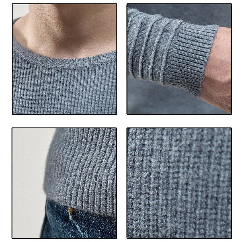 Men's Fashion Casual Crew Neck Raglan Sleeves Sweater