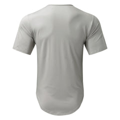 Patrick Zip Cardigan Round Neck Short Sleeve T-Shirt