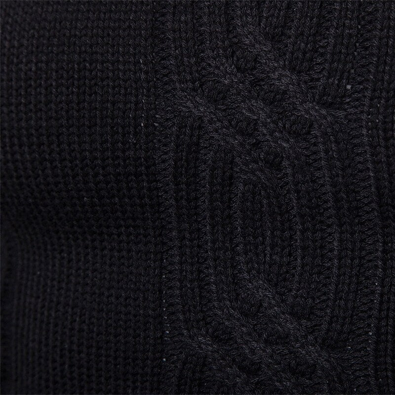 Men's Pullover Turtleneck Cable Basic Knit Sweater